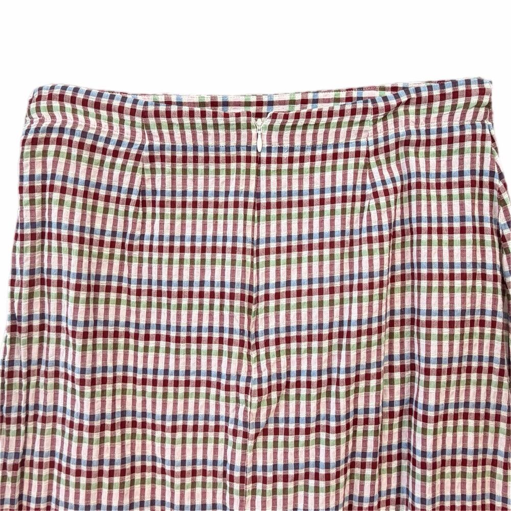 Madewell Red White Gingham Sarong Midi Wrap Boho Travel Vacation Chic Skirt - Picture 6 of 10